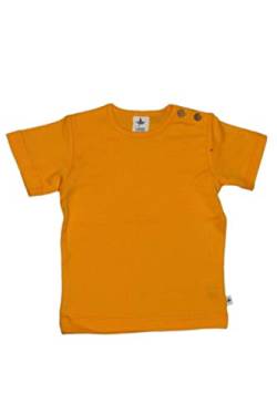 Leela Cotton Baby Kinder Kurzarm T-Shirt Bio-Baumwolle GOTS Shirt Jungen Mädchen Gr. 50 bis 128 (98/104, Sonnengelb) von Leela Cotton