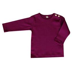 Leela Cotton Baby Kinder Langarmshirt Bio-Baumwolle GOTS 13 Farben T-Shirt Shirt Jungen Mädchen Gr. 50/56 bis 140 (128, Orchidee) von Leela Cotton