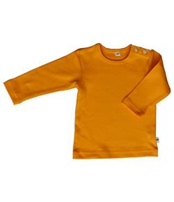 Leela Cotton Baby Kinder Langarmshirt Bio-Baumwolle GOTS 13 Farben T-Shirt Shirt Jungen Mädchen Gr. 50/56 bis 140 (98/104, Sonnengelb) von Leela Cotton