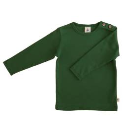 Leela Cotton Baby Kinder Langarmshirt Bio-Baumwolle T-Shirt Shirt Jungen Mädchen (86-92, Moosgrün) von Leela Cotton