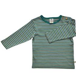 Leela Cotton Baby Kinder Langarmshirt Ringelshirt Bio-Baumwolle T-Shirt Shirt Jungen Mädchen Gr. 50/56 bis 128 (62-68, Wattenmeer) von Leela Cotton