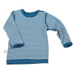 Leela Cotton Baby Kinder Langarmshirt Wendelangarmshirt Bio-Baumwolle Jungen Mädchen Gr. 50/56 bis 140 (128, blau) von Leela Cotton