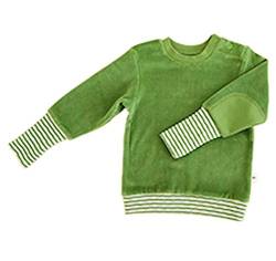 Leela Cotton Baby Kinder Nicky Sweatshirt Bio-Baumwolle 6 Farben Wählbar Jungen Mädchen Langarmshirt T-Shirt Gr. 62/68 bis 116 (86/92, waldgrün) von Leela Cotton