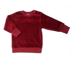 Leela Cotton Baby Kinder Nicky Sweatshirt Bio-Baumwolle 6 Farben Wählbar Jungen Mädchen Langarmshirt T-Shirt Gr. 62/68 bis 116 (86-92, Bordeaux) von Leela Cotton