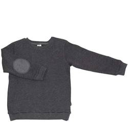 Leela Cotton Baby Kinder Sweatshirt Piquestoff Bio-Baumwolle Langarmshirt (86/92, anthrazit) von Leela Cotton