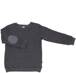 Leela Cotton Baby Kinder Sweatshirt Piquestoff Bio-Baumwolle Langarmshirt (98/104, anthrazit) von Leela Cotton