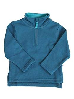 Leela Cotton Baby Kinder Troyer Bio-Baumwolle Piquestoff Sweatshirt Langarmshirt (128, blau - Donau) von Leela Cotton
