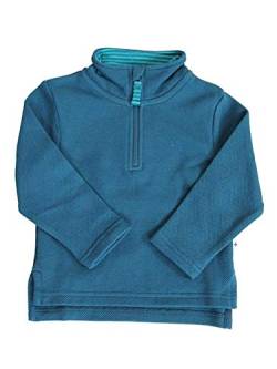 Leela Cotton Baby Kinder Troyer Bio-Baumwolle Piquestoff Sweatshirt Langarmshirt (86/92, blau - Donau) von Leela Cotton