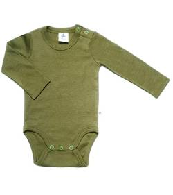 Leela Cotton Body Langarm 2 Stück Baby Kinder Bio-Baumwolle Basic 2006 (62-68, Oliv-grün) von Leela Cotton