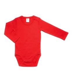 Leela Cotton Body Langarm 2 Stück Baby Kinder Bio-Baumwolle Basic 2006 (68, Ziegelrot) von Leela Cotton