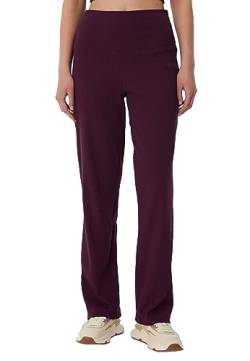 Leela Cotton Damen Hose Bio-Baumwolle Ripp Jersey Schlafhose Freizeithose Zertifiziert (as3, alpha, x_l, regular, regular, Aubergine) von Leela Cotton