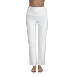 Leela Cotton Damen Yoga-Hose Bio-Baumwolle/Elasthan, Natur, Gr. M von Leela Cotton