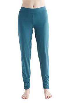 Leela Cotton Damen Yogahose Hose Bio-Baumwolle Freizeithose Sporthose Pilates (Tanne, XL) von Leela Cotton