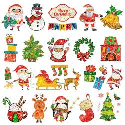 Leesgel Weihnachten Tattoo Kinder, 260 Stile Glitter Tattoo für Weihnachtsdeko mit Santa/Schneeflocken/Schneemann/Weihnachtsbaum Tattoo Aufkleber Weihnachten, Frohe Weihnachten Dekoration Geschenke von Leesgel