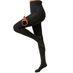 Leg Vanilla Damen Blickdichte Fleece Gefütterte Strumpfhose Warme Mode Thermostrumpfhose Hohe Taille Leggings für den Winter Thick Tummy Control Leggings,300g,S/M von Leg Vanilla