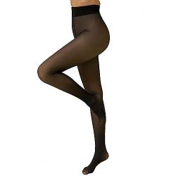 Leg Vanilla Thermo Strumpfhosen Damen Winter Wärmende Fleece Hochelastische Strumpfhose Hoch Taillierte Legging Gefütterte Thermostrumpfhose,300g,S/M von Leg Vanilla