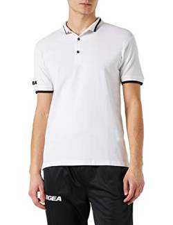 Legea lea srl Unisex Poloshirt Dacca T-Shirt, weiß/schwarz, S von Legea