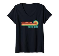 Damen Legendary Since 1922 T-Shirt mit V-Ausschnitt von Legend Since Birthday