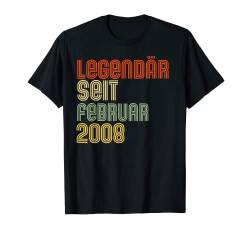 Legendär Seit Februar 2008 Jahrgang Vintage 14 Geburtstag T-Shirt von Legendär Seit Geburtstag Lustiges Männer & Frauen