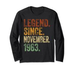 Legend 1963 Geburtstag Shirt Legendär Seit November 1963 Langarmshirt von Legendär Seit November Geburtstag Geschenkidee