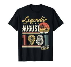Legendär Seit August 1981 Geburtstag T-Shirt von Legendary Birthday Gift Shop Geburtstag