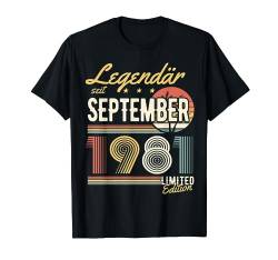 Legendär Seit September 1981 Geburtstag T-Shirt von Legendary Birthday Gift Shop Geburtstag