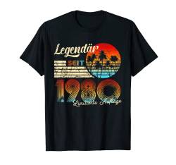 40. Geburtstag Geschenk Männer Legendär Seit Dezember 1980 T-Shirt von Legendary Since Vintage 40 Jährigen Mann & Frau