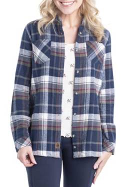 Legendary Whitetails Damen Cottage Escape Flanellhemd Langärmlig, Navy Army Plaid, X-Large von Legendary Whitetails