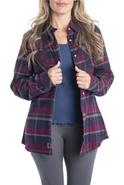 Legendary Whitetails Damen Cottage Escape Flanellhemd Langärmlig, Sangria Plaid, Large von Legendary Whitetails