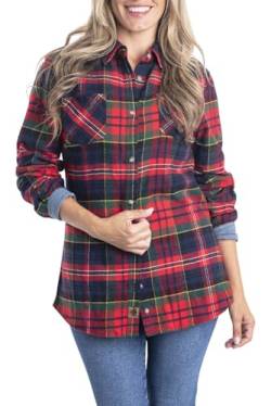 Legendary Whitetails Damen Cottage Escape Flannel Button-Down-Shirt, Holly Berry, Small von Legendary Whitetails