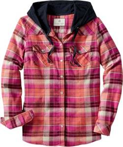 Legendary Whitetails Damen Lumber Jane Flanellhemd mit Kapuze Button-Down-Shirt, Fusion Plaid, X-Large von Legendary Whitetails