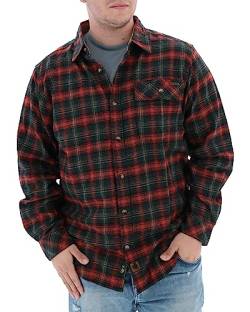 Legendary Whitetails Herren Buck Camp Flanellhemd Button-Down-Shirt, Redwood Plaid, Large von Legendary Whitetails