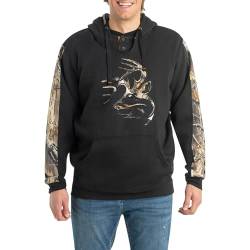 Legendary Whitetails Herren Camo Outfitter Hoodie Kapuzen-Sweatshirt, Onyx, 3X-Large Tall von Legendary Whitetails