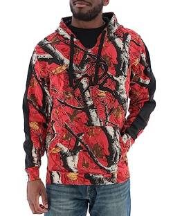 Legendary Whitetails Herren Camo Outfitter Hoodie Kapuzen-Sweatshirt, Rotes großes Spiel, XX-Large von Legendary Whitetails