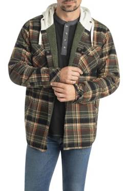 Legendary Whitetails Herren Camp Night Berber gefütterte Flanelljacke mit Kapuze Jacke, Stout Plaid, 3X-Large Big Tall von Legendary Whitetails