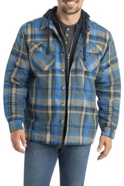 Legendary Whitetails Herren Maplewood Kapuzenjacke Hemdjacke, Schieferbeil Blau Kariert, X-Large von Legendary Whitetails