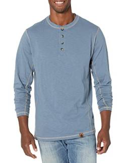 Legendary Whitetails Herren Maverick Slub Henley Shirt, Blau (Blue Mirage), Medium von Legendary Whitetails