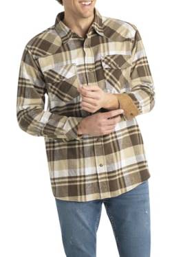 Legendary Whitetails Herren Shotgun Western Flanellhemd Button-Down-Shirt, Tobacco Range Plaid, Large von Legendary Whitetails