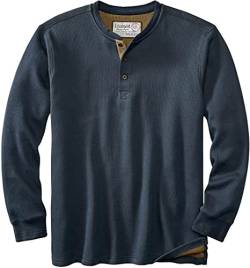 Legendary Whitetails Herren Tough as Buck Doppelschichtiges Thermo Henley Shirt, Navy, Small von Legendary Whitetails