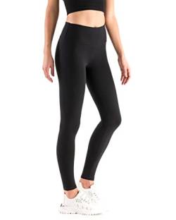 Leggings Empire Damen Leggings mit hoher Taille Schlankheits Gamaschen für Damen mit Panel Dehnbare Atmungsaktive Elastischer breiter Bund Plus Size 36-56 EU LWP Szwarz 50 EU von Leggings Empire