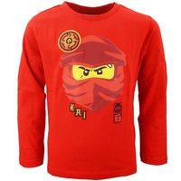 LEGO® Langarmshirt Ninjago Jay Jungen Kinder langarm Shirt Gr. 98 bis 128, 100% Baumwolle von Lego