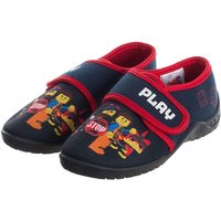 LEGO® Lego® Movie Hausschuhe Navy-Rot Play never Stop Jungen + Mädchen Schuhe Slipper Pantoffeln Kinderschuhe rutschfeste Sohle Gr.25 26 27 28 29 30 Hausschuh von Lego