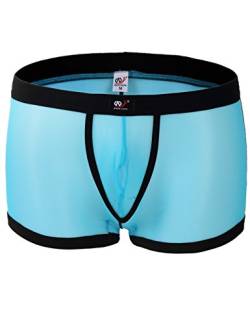 Legou Herren Boxershort Netz Transparent Unterwäsche Gr.L Blau von Legou