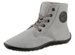 Barfußschuh LEGUANO "CHESTER LIGHT" Gr. 45, grau (hellgrau) Damen Schuhe Barfußschuh Schnürboots Schnürstiefeletten von Leguano