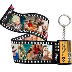 Personalisierte Benutzerdefinierte Kamera Filmrolle Foto Schlüsselbund Schlüsselanhänger,Individuell Key Chain mit Multi Foto Bunt,Einzigartiges Kreatives Geschenk von Lehaha