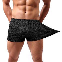 Lehmanlin Sport Shorts Herren Bodybuilding Kurze Shorts Workout Trainingsshorts Schnell Trocken 7,6CM Innennaht (schwarz-2XL) von Lehmanlin