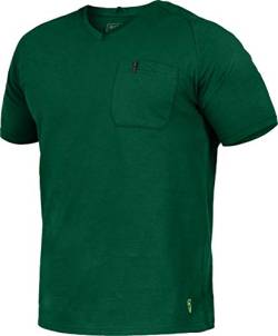 Flex-Line Herren Arbeits T-Shirt mit Brusttasche (2XL, Grün) von Leib Wächter