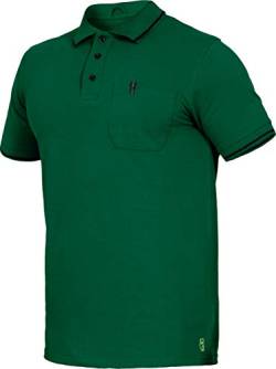 Flex-Line Polo-Shirt Arbeitspolo mit Brusttasche (S, Grün) von Leib Wächter