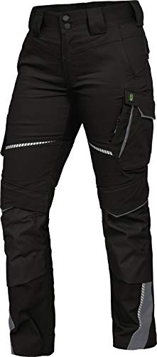 Leib Wächter Flex-Line Damen Arbeitshose Bundhose (schwarz/grau, 34) von Leib Wächter