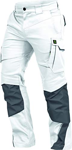 Leib Wächter Flex-Line Workwear Bundhose Arbeitshose mit Spandex (weiß/grau, 102) von Leib Wächter